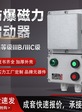 BQC防爆磁力启动器220V380V风机电机水泵按钮启停配电箱10A20A32A
