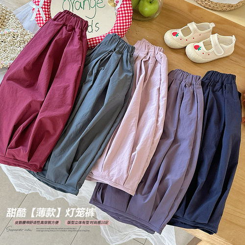 童装婴儿装亲子装裤子HS62429休闲七分裤中腰 女童 常规