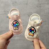 宝宝学步鞋 子0 婴儿软底凉鞋 夏季 儿童叫叫鞋 男女婴儿亮灯鞋 2岁