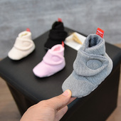 0一1岁春秋冬季 子 保暖软底步前鞋 防掉婴儿棉布鞋 袜男女宝宝不掉鞋