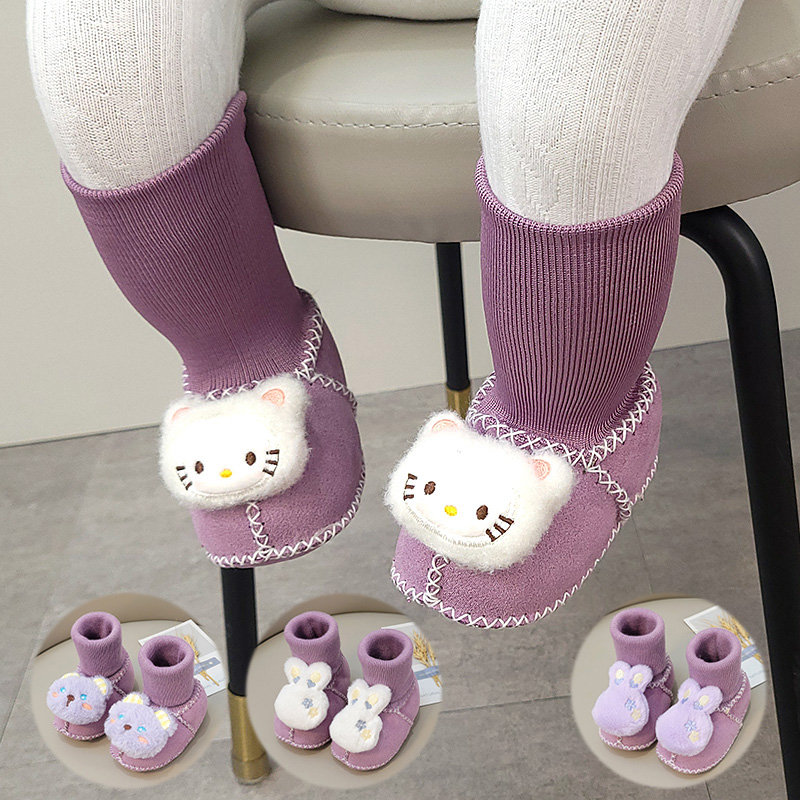 冬季婴儿鞋袜宝宝不掉鞋套步前鞋