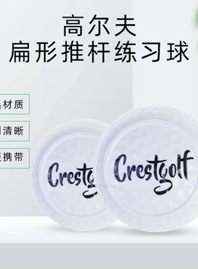 Crestgolf高尔夫扁形推杆球双层练习球室内外轮胎球练习用品白色