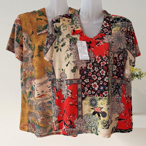 短袖女T恤百搭宽松薄冰丝衫