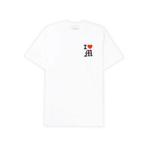 M1708 小众I LOVE M艺术字母纯棉短袖t恤女夏季圆领上衣亲子tee