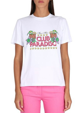 M1401女装直身短袖t恤小众简约club paradiso休闲夏季圆领tee小衫