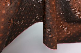 芝麻花纹样四经绞罗传统中国风色织提花工艺桑蚕丝旗袍真丝面料