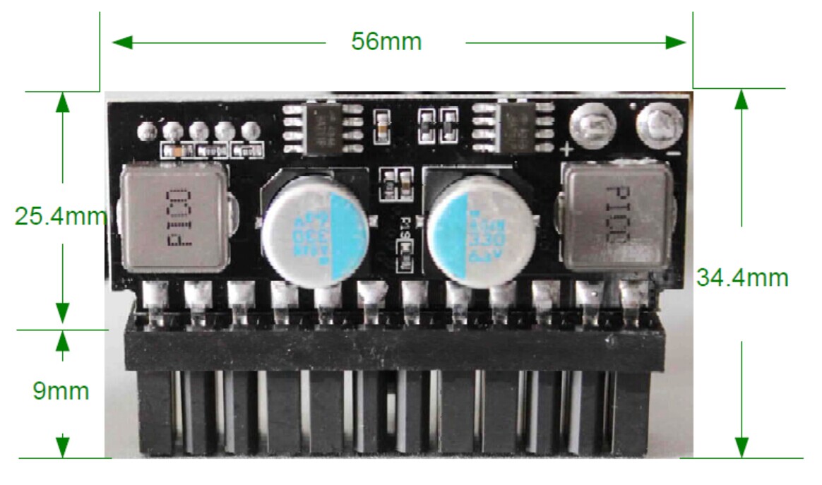 电源模块12v输入直插24pin