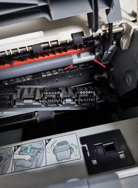 佳能image class MF4350d打印机配件定影膜辊滚轴4010灰色红色杆