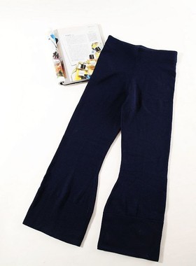 晓 外贸女J003 利落直筒阔腿有型有风情 羊毛针织休闲裤~~A2857