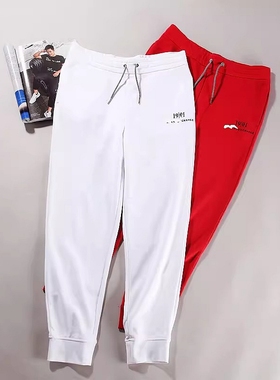 晓 外贸男 J004 造型感时尚力 2色 利落束脚毛圈棉运动裤~A3691