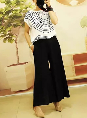 晓晓外贸女 个性不规则条纹设计清爽短袖T恤【超低特】J001~A1360