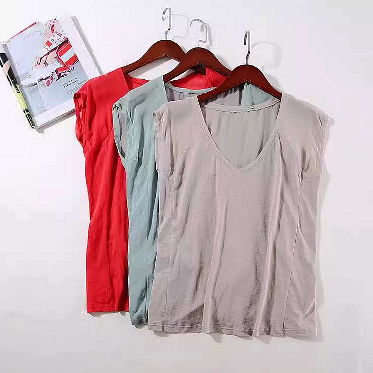 晓晓衣铺~女 内外兼优不可多得棉拼真丝背心清凉舒适T恤~~A1369