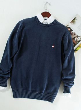 晓晓衣铺  外贸男 福利款 新时髦复古做旧风家 圆领针织衫~A3559