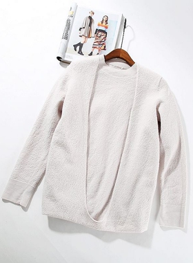 晓 外贸女J003盐甜减龄假两件 型格百变100分质感羊毛针织~~A1830