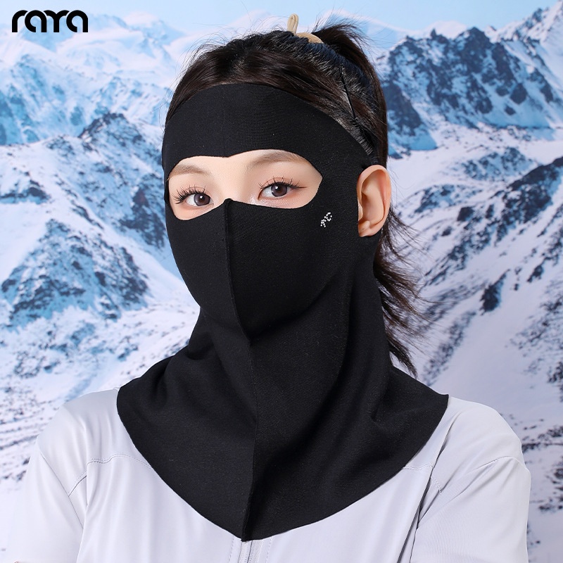 口罩护脖额头一体女秋冬季立体防风防寒保暖加绒骑行护全脸面罩