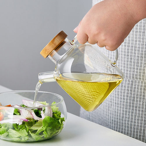 厨房适用玻璃油壶便捷手把设计防漏油瓶户外烧烤轻松携带酱油醋壶