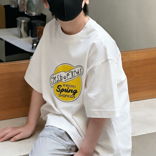 夏季男童纯棉宽松卡通短袖T恤