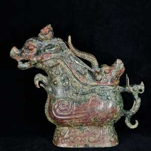 商周青铜夔龙夔凤饕餮兽面纹酒尊觥