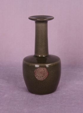 大宋清凉寺天青色玛瑙釉松柴烧制汝窑罗斯柴尔德火漆印纸槌瓶