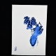 民国竹溪道人王步画于珠山青花丝瓜纹瓷板画