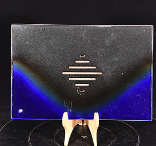 大宋鲁山窑变钧窑霁蓝乌金釉茶盘