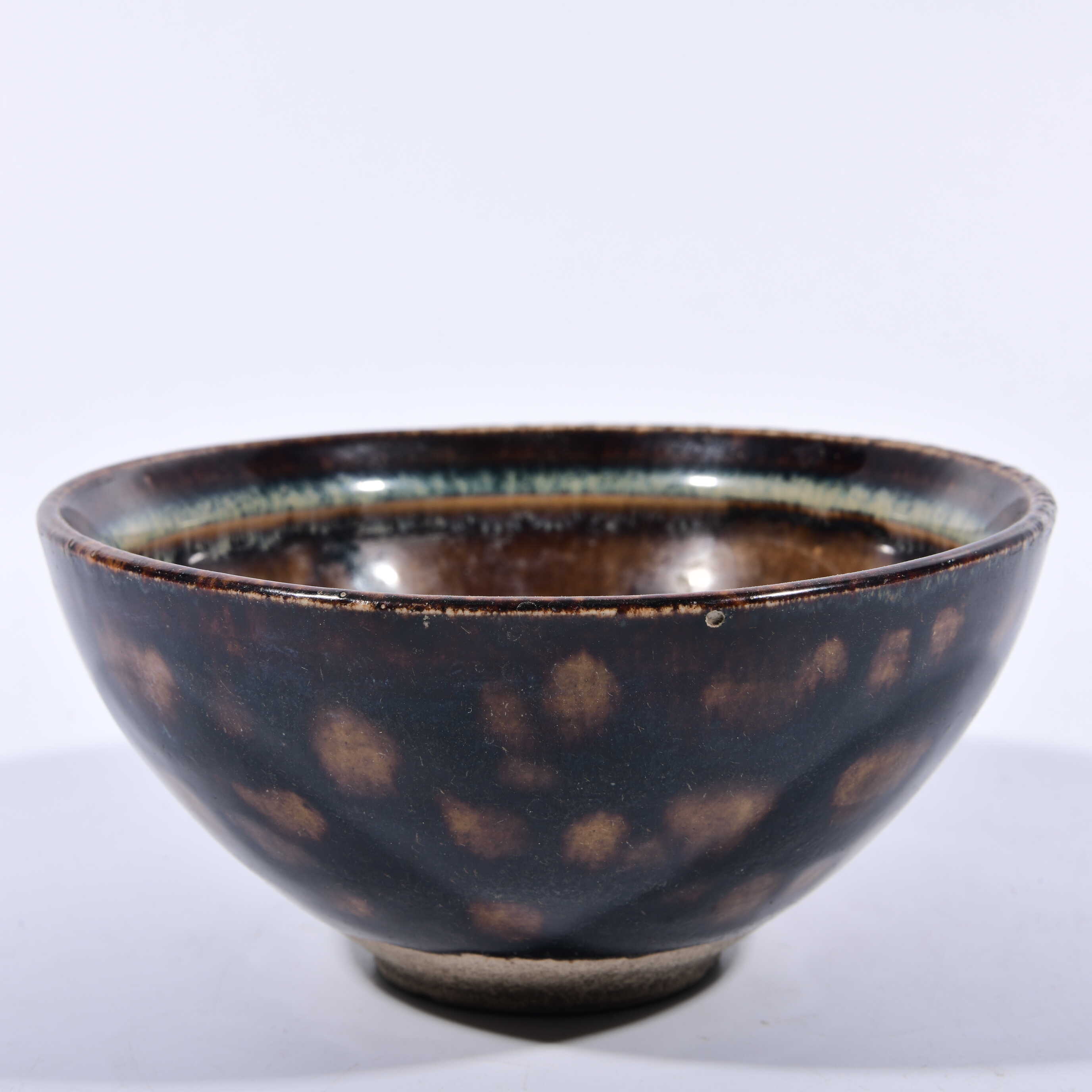 大唐天目山松柴烧制窑变禅意夔龙纹回流茶杯