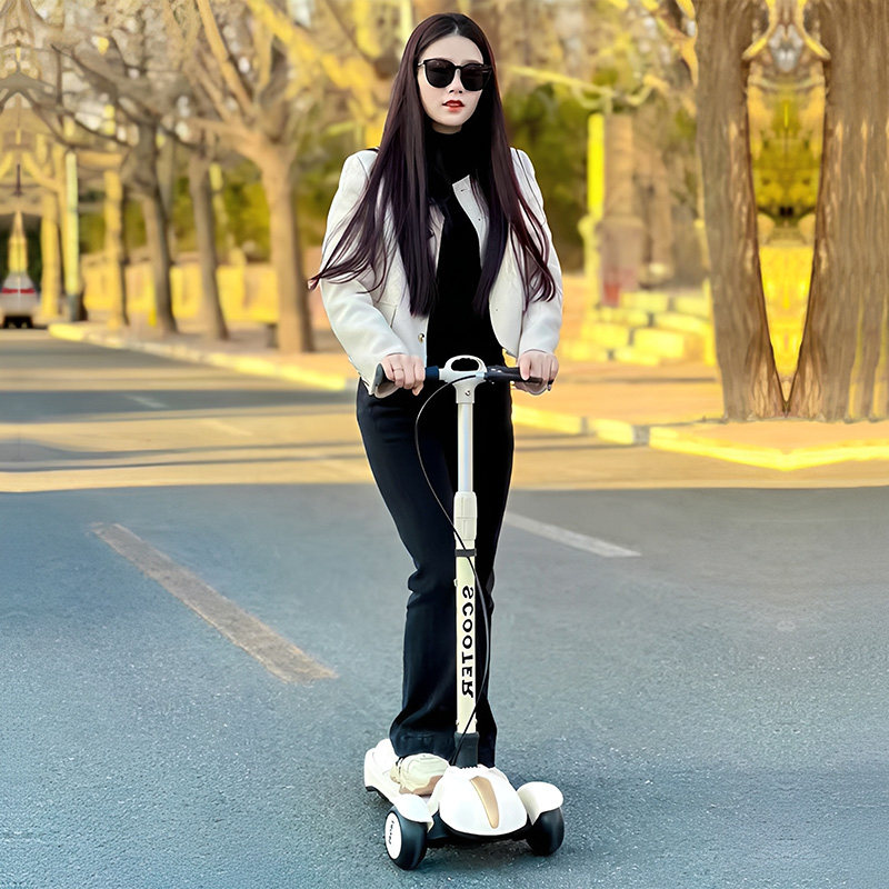 中大童电动滑板车学生校园代步车青少年园区助力滑行车可折叠轻便