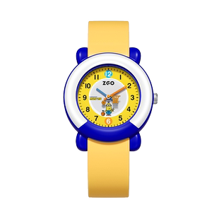 正港ZGOx小黄人手表男生初中青少年学生儿童指针式防水运动石英表