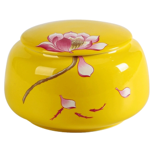 鼎艺陶瓷小茶叶罐便携小号存茶罐防潮复古存茶罐醒茶罐储物罐