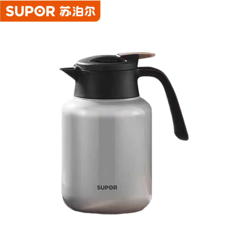 苏泊尔保温壶办公室家用1.6L大容量暖水壶焖茶壶316L不锈钢热水瓶
