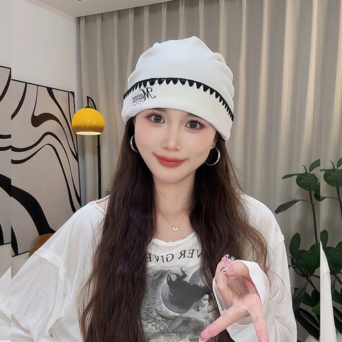 产妇双层纯棉月子帽发带