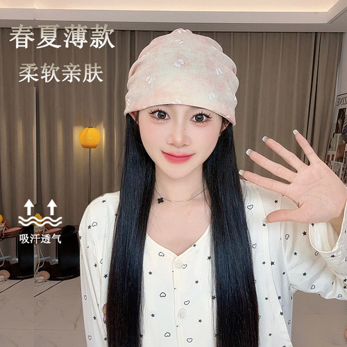 春夏薄款月子帽护头包头帽