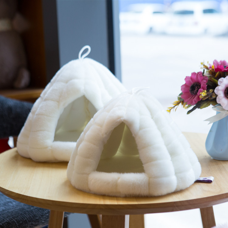 圣亚海洋世界大白熊小窝小房子玩偶极地馆同款可爱雪屋雪洞套装