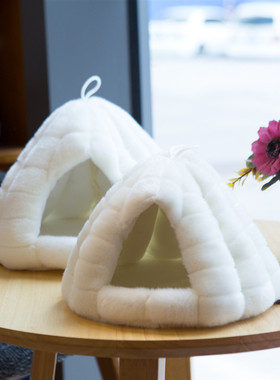 圣亚海洋世界大白熊小窝小房子玩偶极地馆同款可爱雪屋雪洞套装