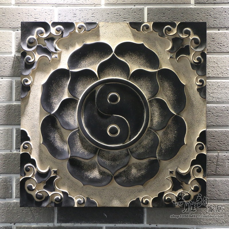 客栈瑜伽馆禅意太极荷花装饰