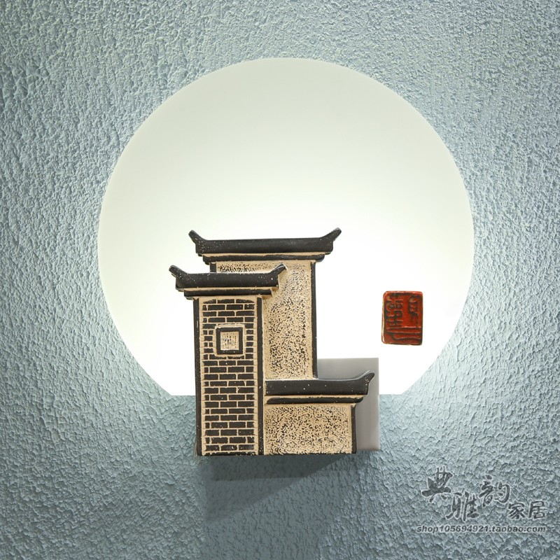 仿古阳台走廊过道树脂壁灯