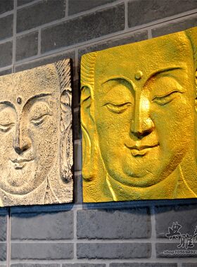 茶室禅意立体浮雕壁画壁饰