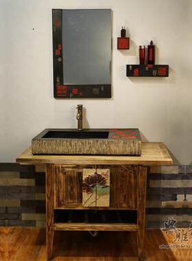 仿古落地组合展示柜卫浴用品包邮
