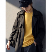 宽松女士短袖 厚t恤打底衫 春季 百搭圆领套头时尚 新款