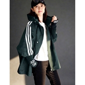 春秋风衣外套连帽欧货中长款 女加大码 字母女装 高端百搭欧版 新款