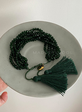 女新中式手工串珠手链天然水晶