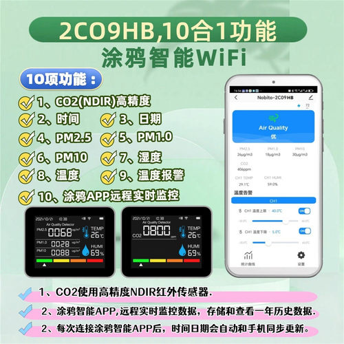 PM2.51.010温湿度时间日期检测