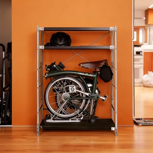 适用于brompton小布大行折叠自行车置物停车架配件收纳立体车库