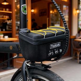 适用于brompton小布折叠车猪鼻车头包水壶包复古包日常出行随车包