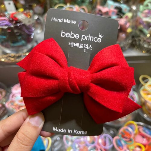 韩国进口女童甜美大号蝴蝶结发夹