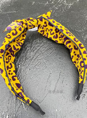 韩国原装进口bebe prince女童蝴蝶结碎花发箍公主布艺压发头箍 潮