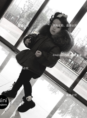 版型非常好的派克服自留强推！韩国进口现货亲子款超大毛领羽绒服