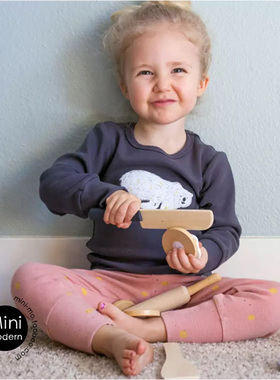 韩国原装进口Kokacharm春秋款男女童柔软舒适透气全棉家居服套装