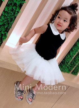 英国原装进口Angels Face女童英伦风娃娃领带钻黑色无袖针织背心