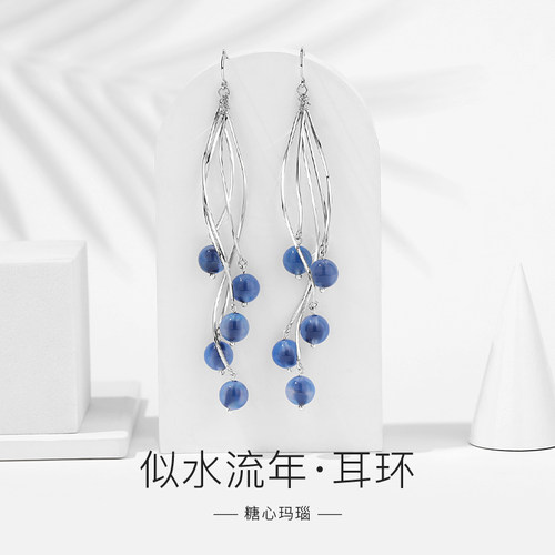 原创设计度假风小众耳环夸张耳坠
